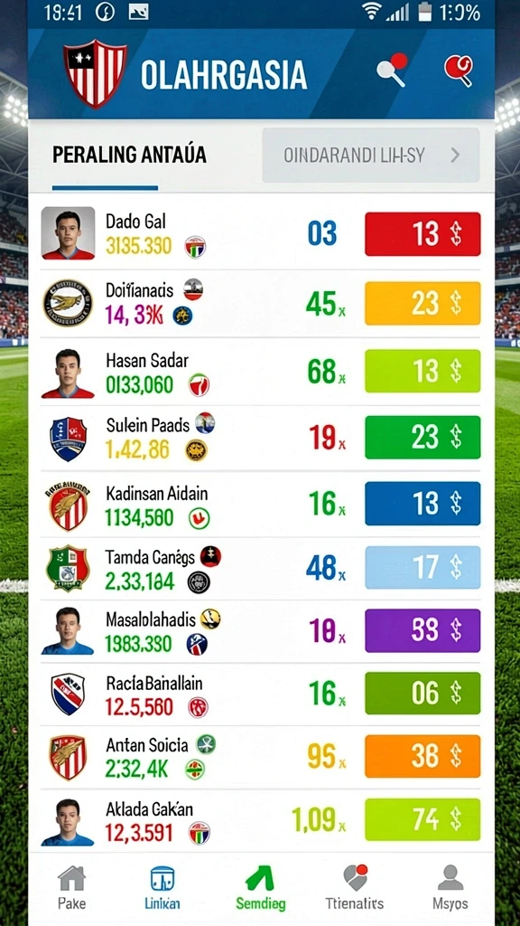 Tampilan leaderboard yang menantang untuk para pemain.