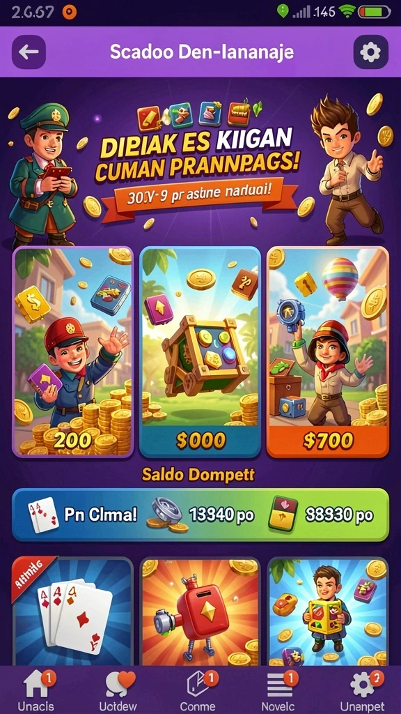 Fitur social gaming yang memungkinkan interaksi antar pemain.