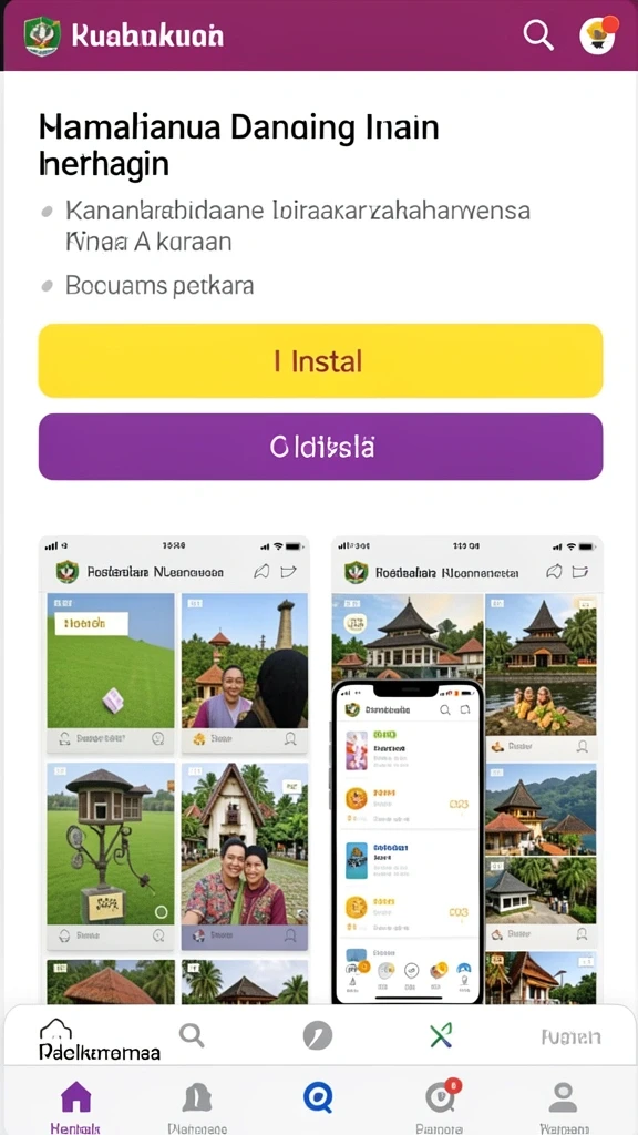 Tampilan menu utama yang menarik dan mudah dinavigasi.