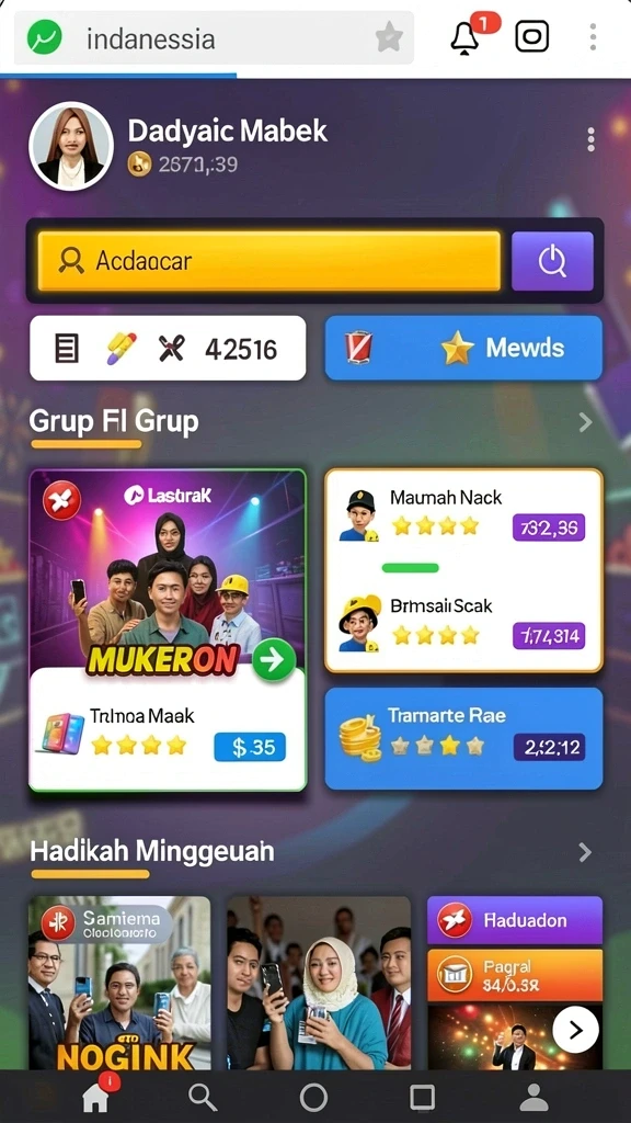 Beragam permainan yang membuat tidak bosan.