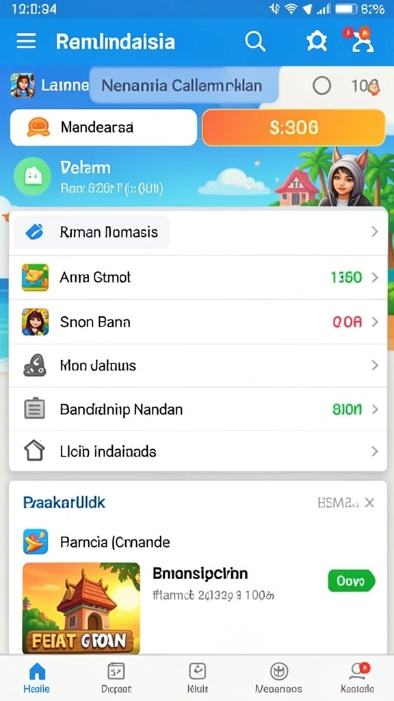 Tampilan utama KNO89 yang menarik dan intuitif.