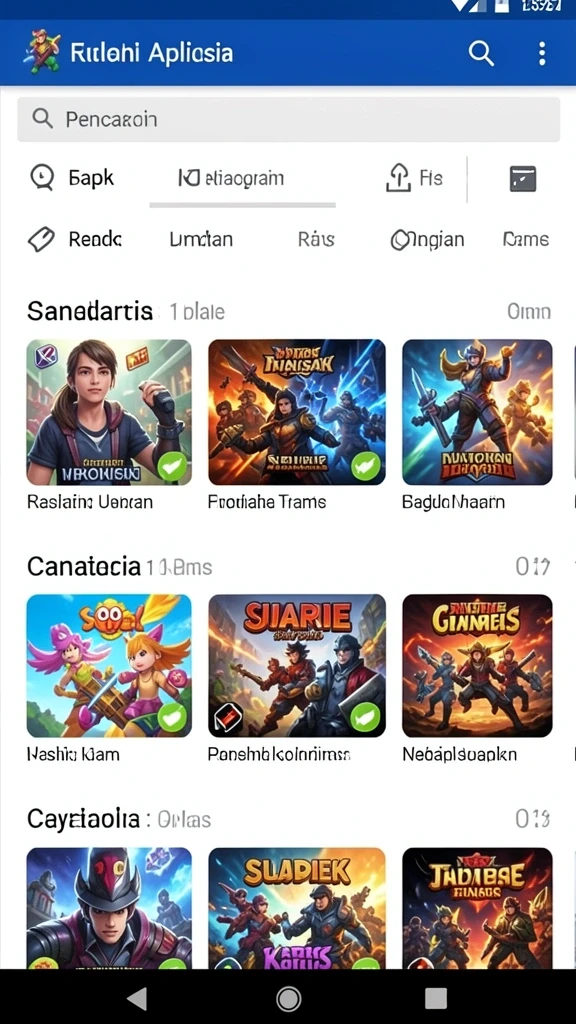 Tampilan antarmuka utama game LEBAH777 dengan grafis yang cerah.