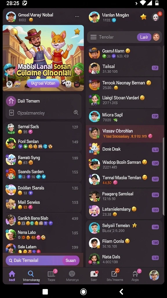 Tampilan utama game dengan desain memukau.