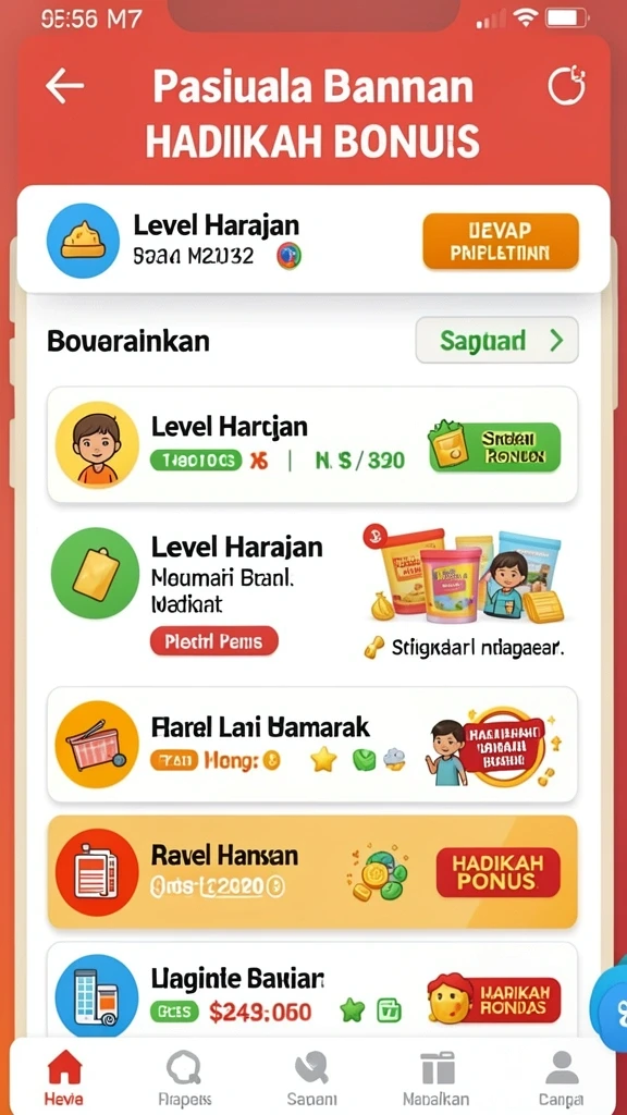 Setiap level penuh dengan tantangan dan kejutan.