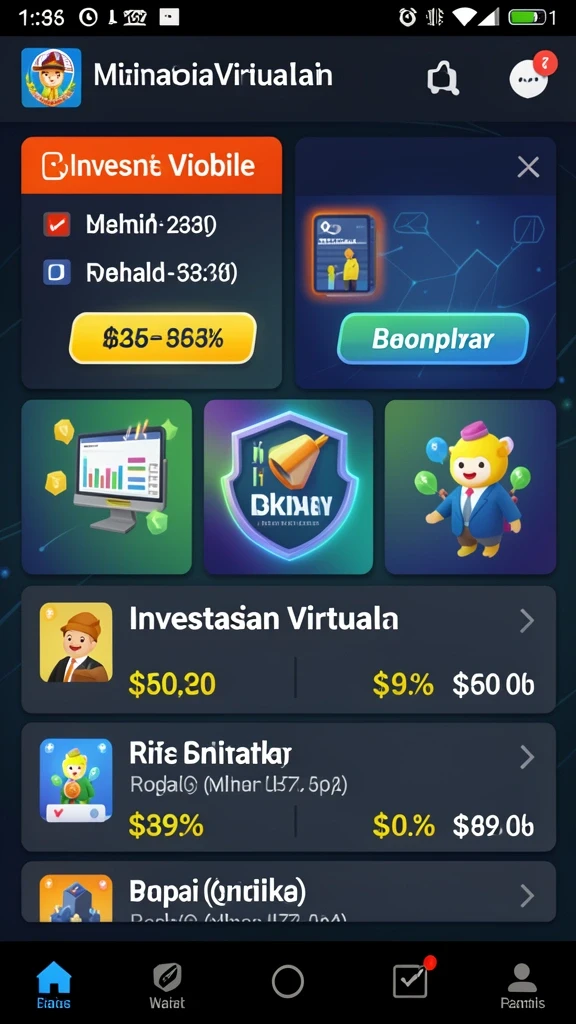 Menu misi yang jelas dan mudah dipahami.