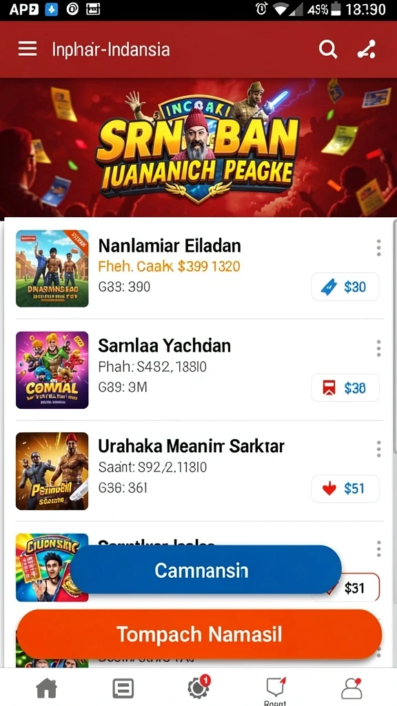 Peta menantang yang harus dijelajahi oleh pemain.
