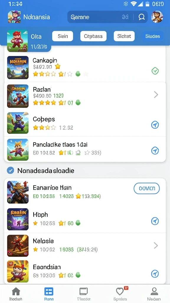 Berbagai mode permainan yang bisa dipilih.