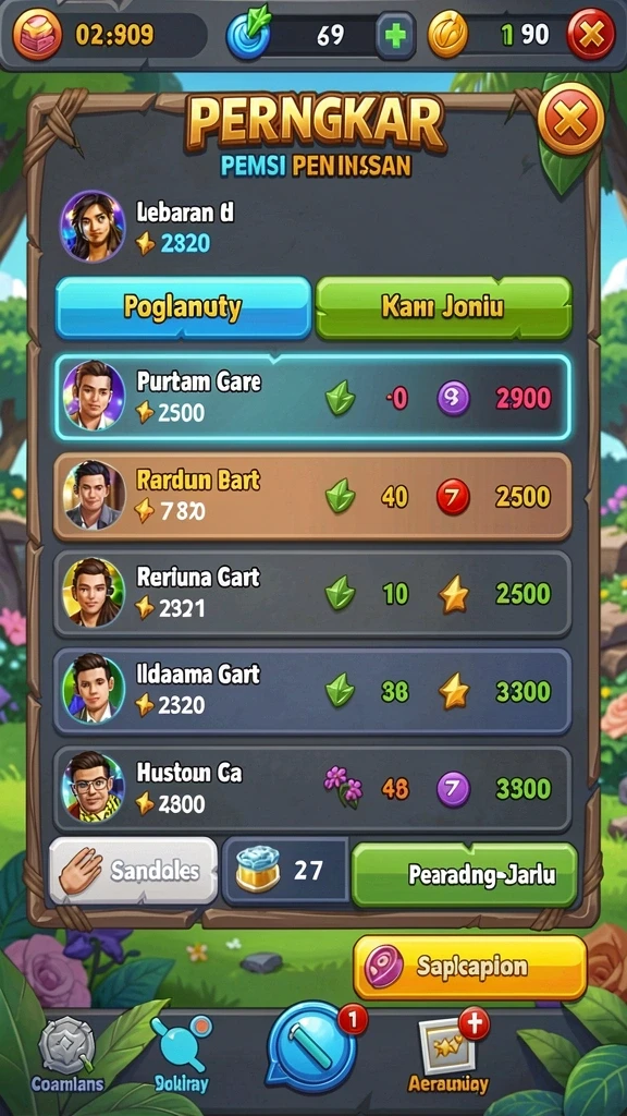 Tangkapan layar kedua menunjukkan salah satu level yang menantang.