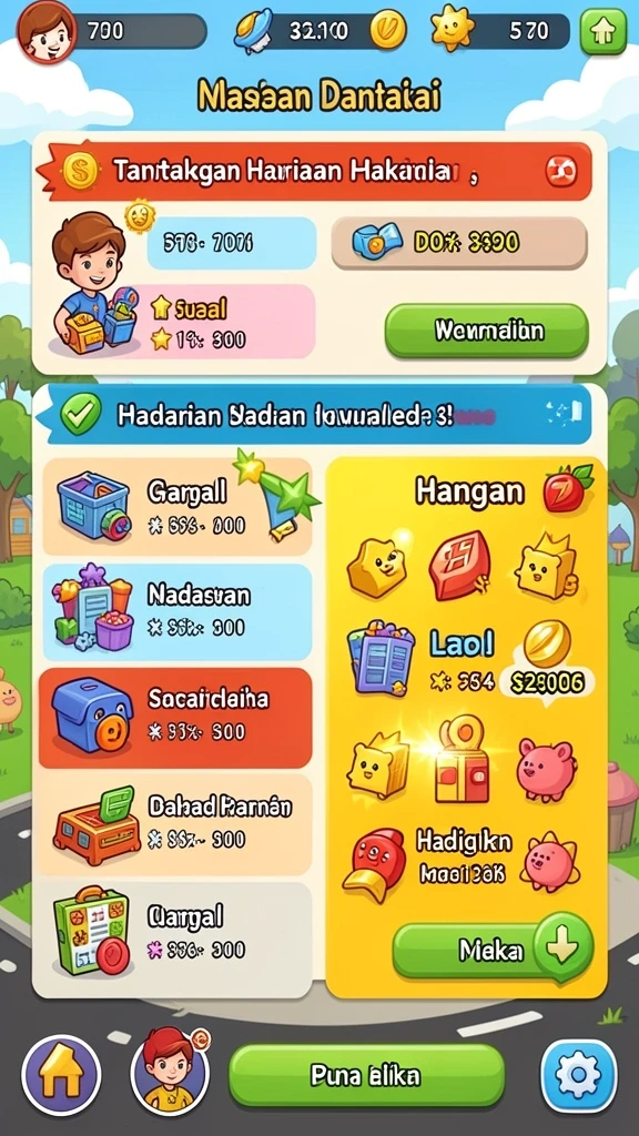 Karakter yang dapat disesuaikan sesuai keinginan.