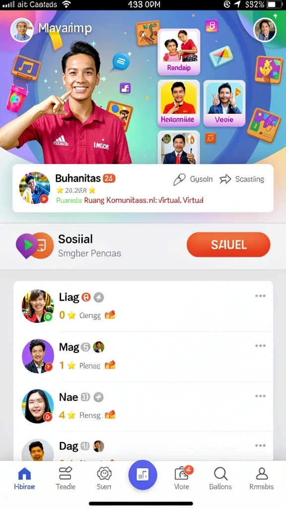 Tampilan menarik dan intuitif untuk pemula.